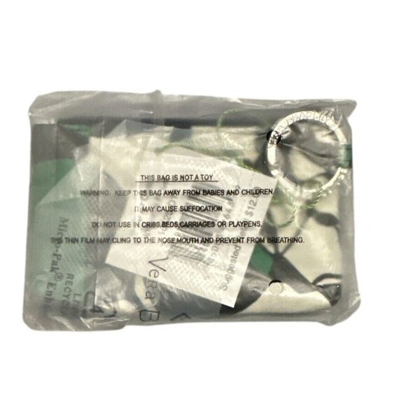 (1) Vera Bradley Zip ID Case Pouch Mini Wallet Key Ring Imperial Rose NWT *READ* - Picture 2 of 3